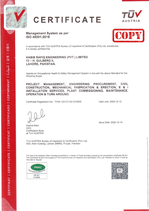 Management Systems as per ISO 45001:2018